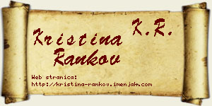 Kristina Rankov vizit kartica
